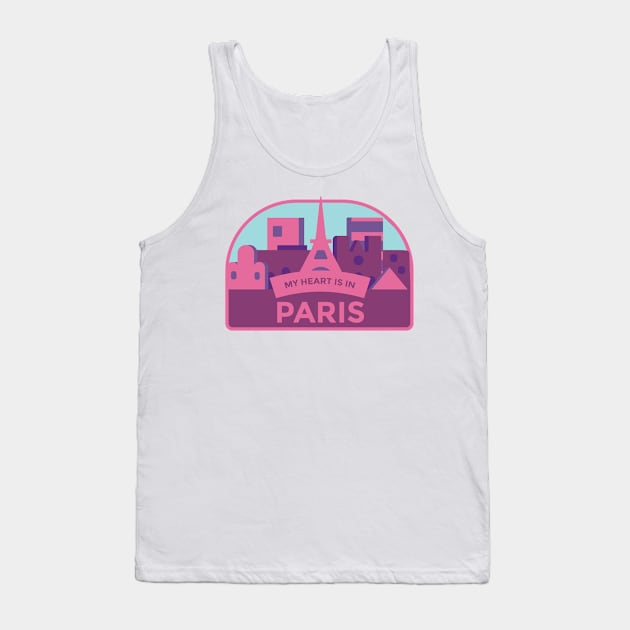 My Heart Is In Paris Tank Top by MajorCompany